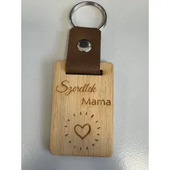 "Szeretlek Mama" egyedi gravírozott kulcstartó