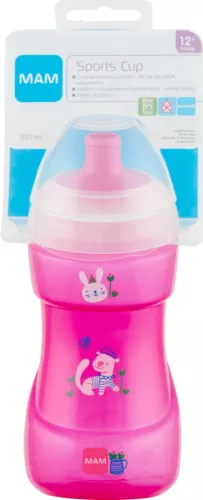MAM Sports Cup ivópohár 330 ml - 12h+  pink
