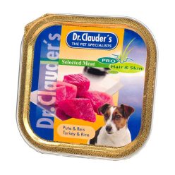   Dr.Clauders Dog Selected Meat Pulykás és rizses alutálka 100g