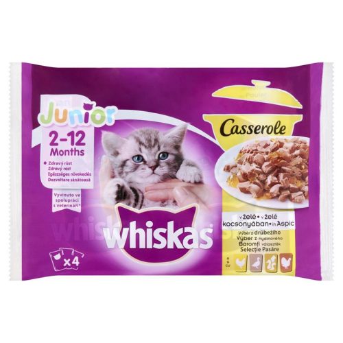 Whiskas alutasak 4-pack Pure Delight Baromfi  aszpikban JUNIOR  4x85g