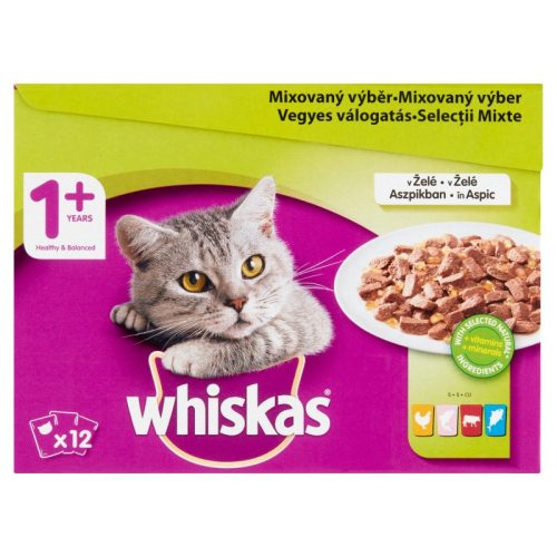 WHISKAS Alutasak 12-pack halas-húsos mix válogatás 12*85g