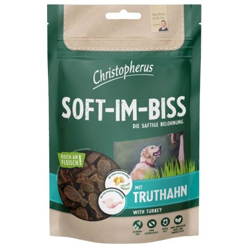 Christopherus Dog Jutalomfalat Grain Free Soft-Im-Biss Pulyka 125g