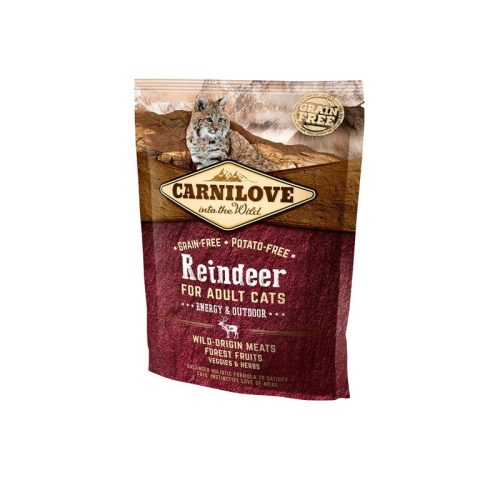 Carnilove Cat Adult Reindeer Energy & Outdoor- Rénszarvas Hússal 400g