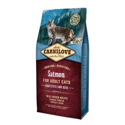   Carnilove Cat Adult Salmon Sensitive & Long Hair- Lazac Hússal 6kg