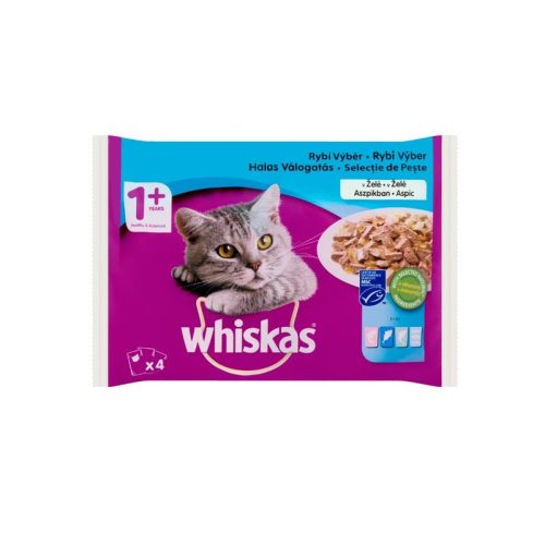 Whiskas alutasak 4-pack halas aszpikban  4x85g