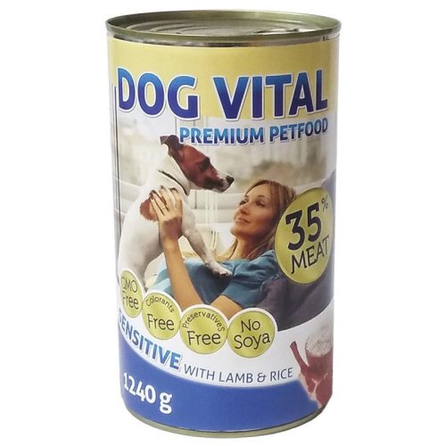 Dog Vital Sensitive konzerv bárány, rizs 1240g