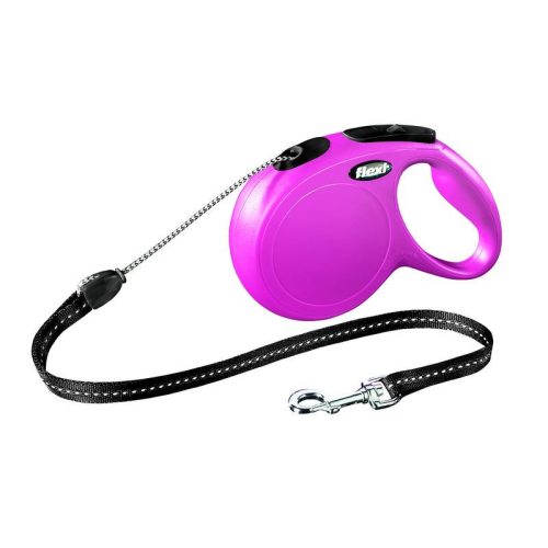 Flexi New Classic zsinóros automata póráz M 8m 20kg-ig pink