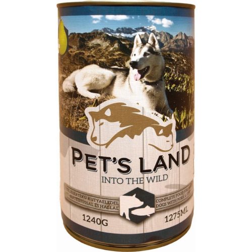 Pet s Land Dog Konzerv Sertés-Hal körtével 1240g