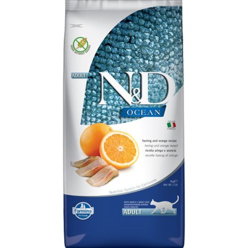 N&D Cat Ocean hering & narancs adult 5kg