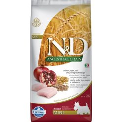   N&D Dog Ancestral Grain Adult Mini csirke,tönköly,zab & gránátalma 7kg