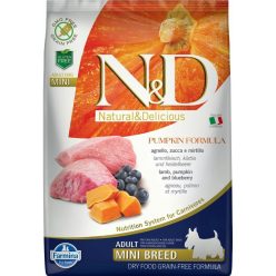   N&D Dog Grain Free bárány & áfonya sütőtökkel adult mini 7kg