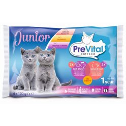 PreVital alutasak macska junior vegyes íz 4x100g Multipack