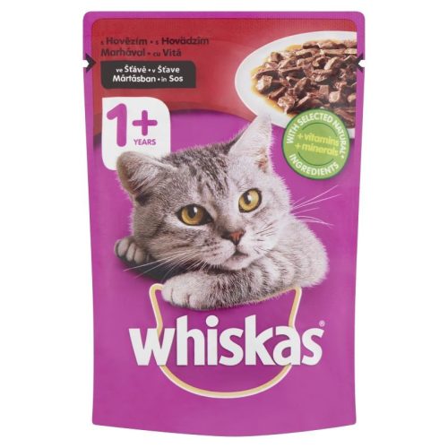 Whiskas alutasak mártásban marhával 85gr