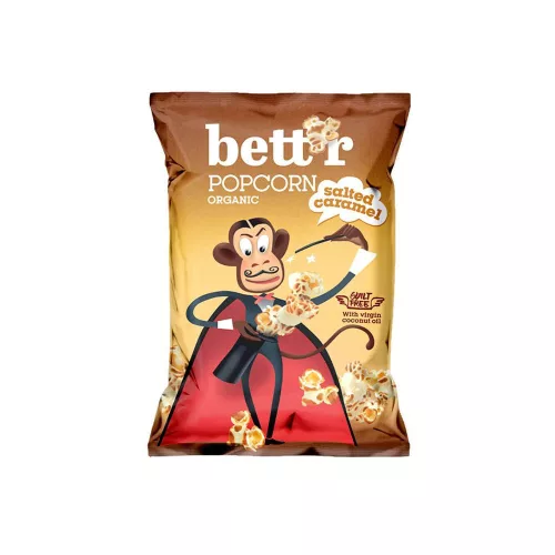 Bett r Popcorn - Sós karamellás - bio - 60g