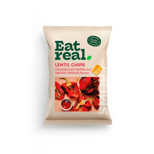 Eat Real Lencse Chips Grillezett Kaliforniai Paprika és Füstölt Paprika ízű