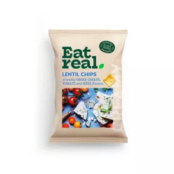   Eat Real Lencse Chips Görög Sajtos & Paradicsomos Zöldfűszer ízű