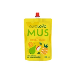 Owolovo Alma-ananász-feketeribizli gyümölcspüré - 250ml