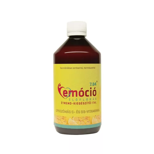 emóció 7.84 Élőflórás étrend-kiegészítő ital liposzómás C- és D3 vitaminnal - 500ml
