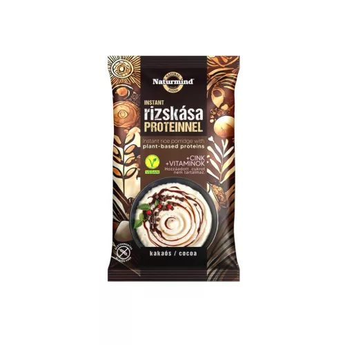 Naturmind Kakaós protein gluténmentes instant rizskása - 44g