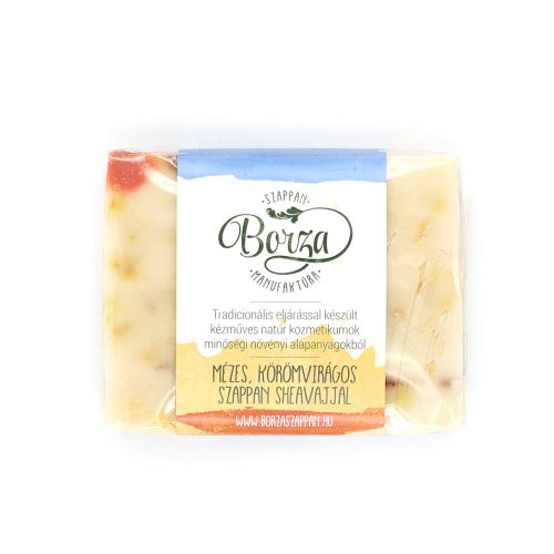 Borza Mézes Körömvirágszappan Sheavajjal - 100g