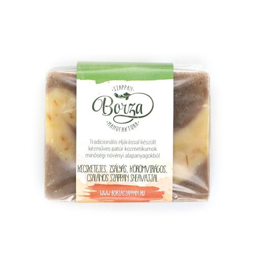 Borza Kecsketej Zsálya Körömvirág Sheavaj Szappan - 100g