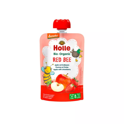 Holle Red Bee - tasakos gyümölcspüré gluténmentes, demeter - bio - 100g