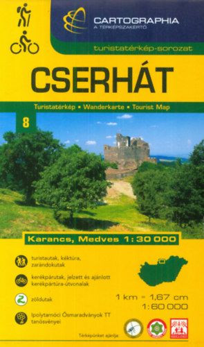 Cserhát +Karancs, Medves turistatérkép 1:60.000