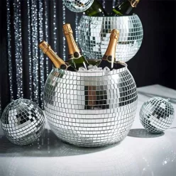   Disco Ball Ice Bucket ezüst Discogömb italhűtő jégvödör 11liter