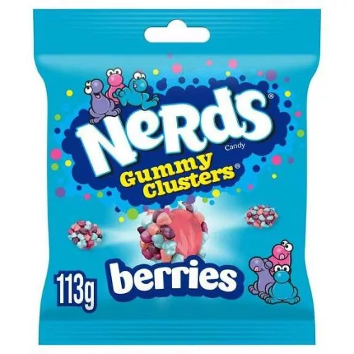 Wonka Nerds Gummy Clusters Berries bogyós gyümölcs ízű rágós gumicukor 113g