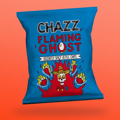 Chazz Flaming Ghost burgonyachips 50g