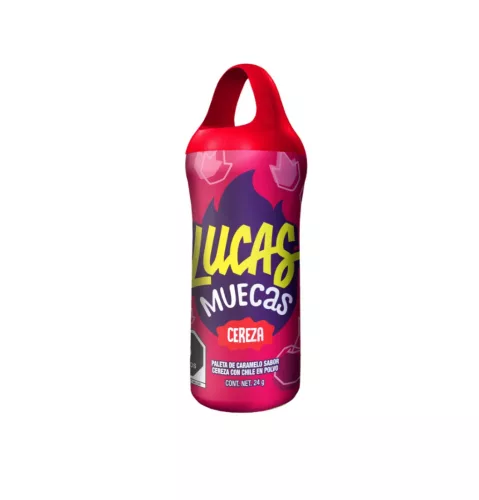 Lucas Muecas Cereza cseresznye ízű nyalóka édes-savanyú chili porral 25g
