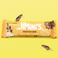   Jiminis magas fehérjetartalmú banán és étcsokoládé ízű protein szelet tücsökből 40g