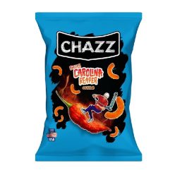   Chazz Crispy Corn Curls Cheezy Carolina Reaper ropogós csípős kukoricachips 100g