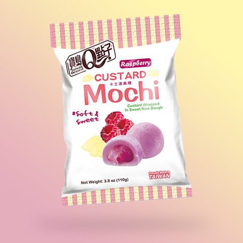 Q Custard Mochi málnakrém ízű 110g