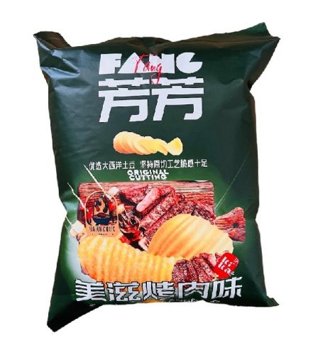 Fangfang Potato Chips BBQ fűszerezésű burgonyachips 116g