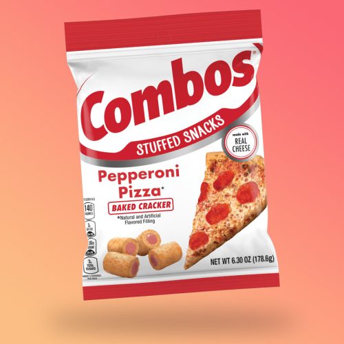 Combos Pepperoni Pizza ízű töltött kréker 178g