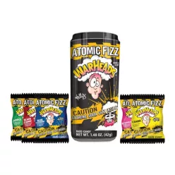  Warheads Atomic Fizz Hard Candy Canister savanyú keménycukorkák dobozban 42g