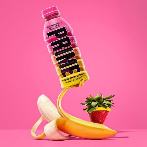 Prime Hydration Strawberry Banana eper és banán ízű UK sportital 500ml