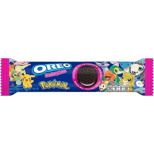 Oreo Strawberry Creme eper krémel töltött Pokémon keksz 119g