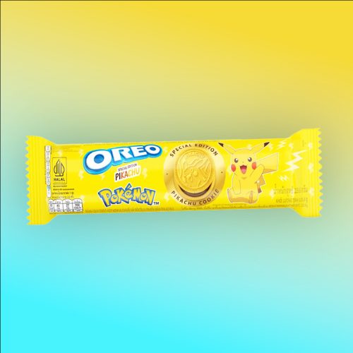 Oreo banán és csoki krémes Pokemon Pikachu keksz 119g