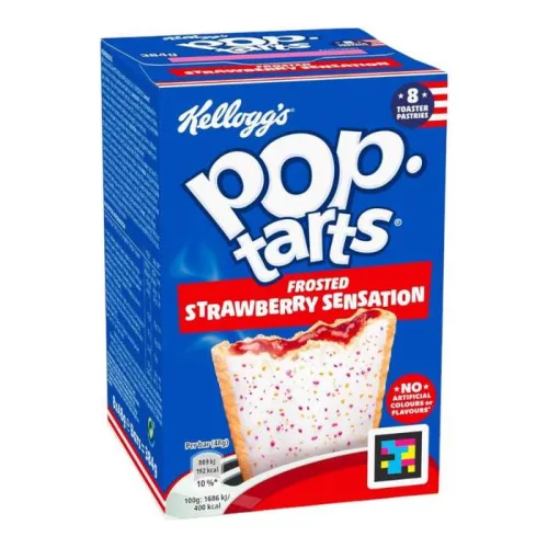 Kelloggs Pop Tarts Frosted Strawberry Sensation epertöltelékes sütemény 384g