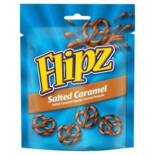 Flipz Salted Caramel Pretzels sós karamella ízű perecek 90g