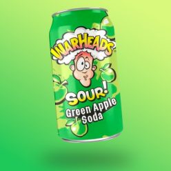   Warheads Sour Green Apple Soda zöld alma ízű savanyú üdítőital 330ml