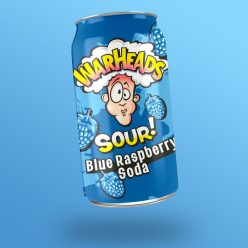   Warheads Blue Raspberry Soda kék málna ízű savanyú üdítőital 330ml