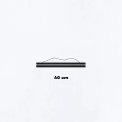 Mágneses fekete színű fa posztersín 40 cm
