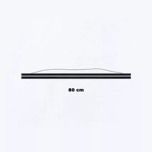 Mágneses fekete színű fa posztersín 80 cm
