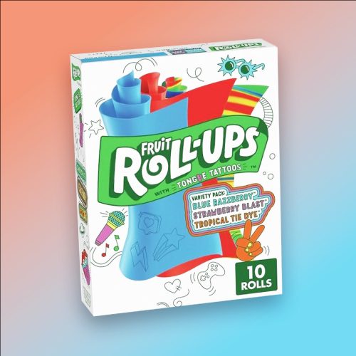 Fruit Roll Ups felcsavarható gumicukor nyelv tetoválással 141g