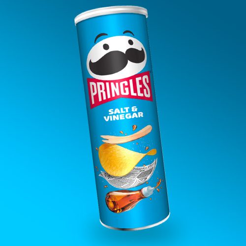 Pringles Salt and Vinegar sós ecetes ízesítésű chips 165g