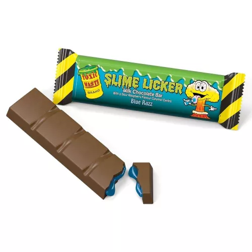 Toxic Waste Slime Licker Chocolate Bar Blue Razz csokoládé savanyú kék málna töltelékkel 50g