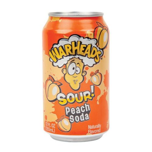 Warheads Sour Peach Soda barack ízű savanyú üdítőital 330ml